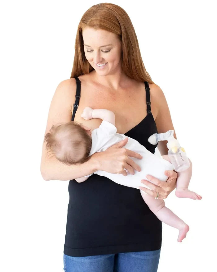 Kindred Bravely Sublime® Hands-Free Pumping & Nursing Tank | Black - Donna Bruschi, IBCLC