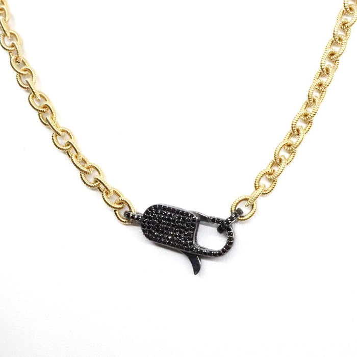 Kln12 Spinel Lock Clasp Necklace