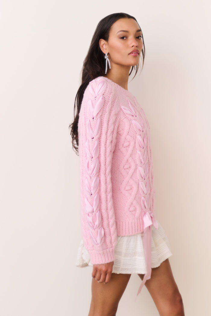 Kloss Alpaca-Blend Ribbon Pullover
