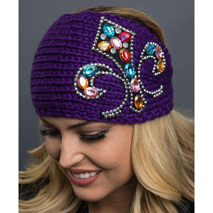 Knit Headband BlaingFleurDeLis: Features:

Acrylic &amp; Wool Blend