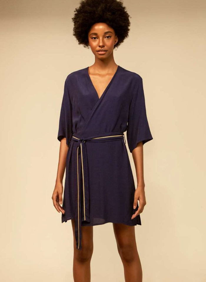 Dresses Blue Cicada Kris Dress Navy O/S / Navy Apoella
