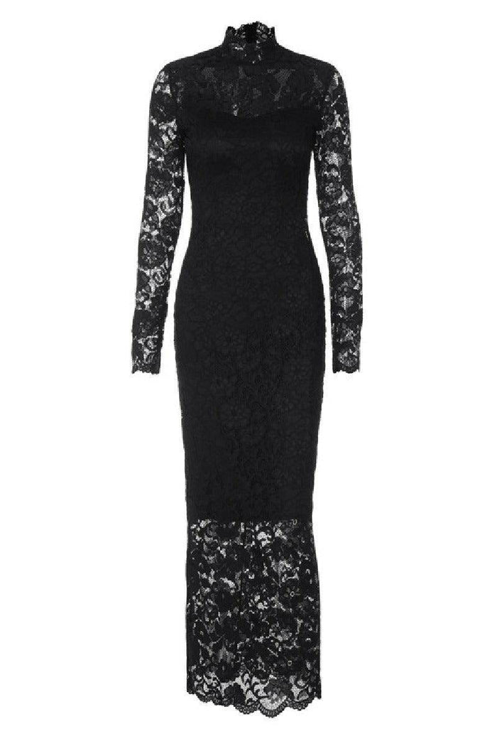 Lace patchwork slim long sleeved cocktail dress 769178582453 - COCOMELODY