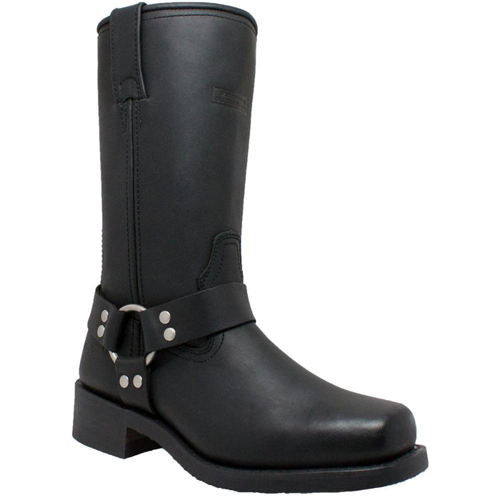 Ladies Harness Boot: Features:

12" Black Heavy Duty Full Grain Oiled Leather Upper
Neoprene Oil-Resistant Sole &amp; Heel
Cu