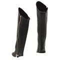 Ladies Knee High Half Chaps: Features:

Women's Knee High Half Chap with Zipper Entry
Premium Cowhide Leather 1