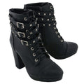 Ladies Lace to the Toe Boots: Features:

Women's Lace to Toe Boot
Synthetic Leather Upper
Anti-Slip Bottom, Platform Heel
Cro