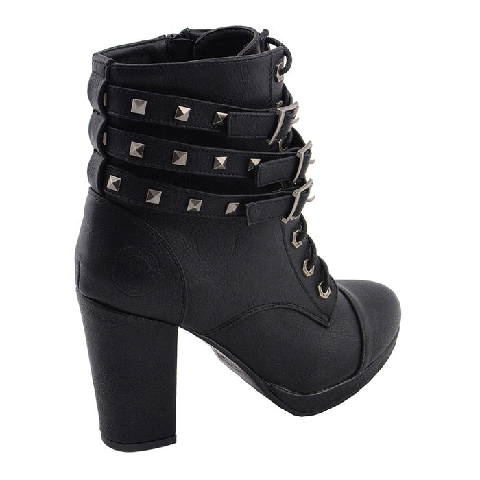 Ladies Lace to the Toe Boots: Features:

Women's Lace to Toe Boot
Synthetic Leather Upper
Anti-Slip Bottom, Platform Heel
Cro