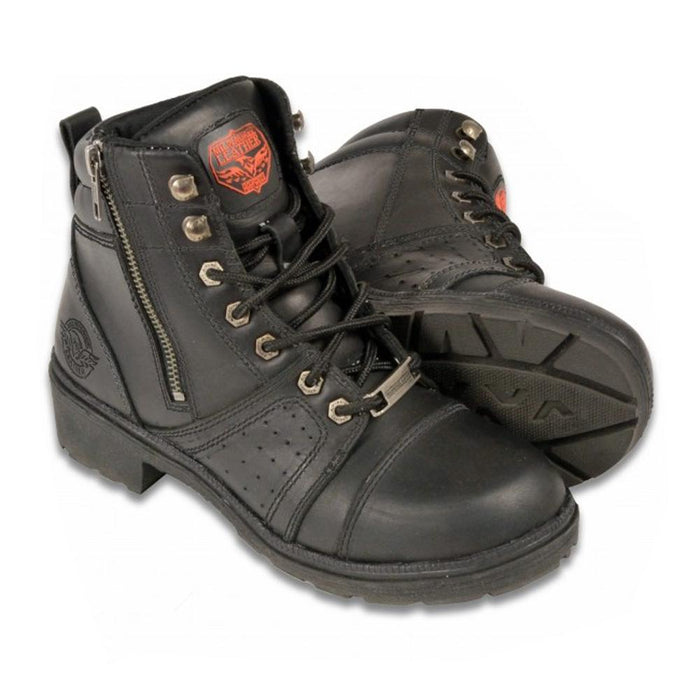 Ladies Lace to Toe Zip Boot: *Womens Lace to Toe Boot w/Contrast Stitching