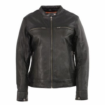 Ladies Lightweight Leather Jacket: Features:

Goatskin 1