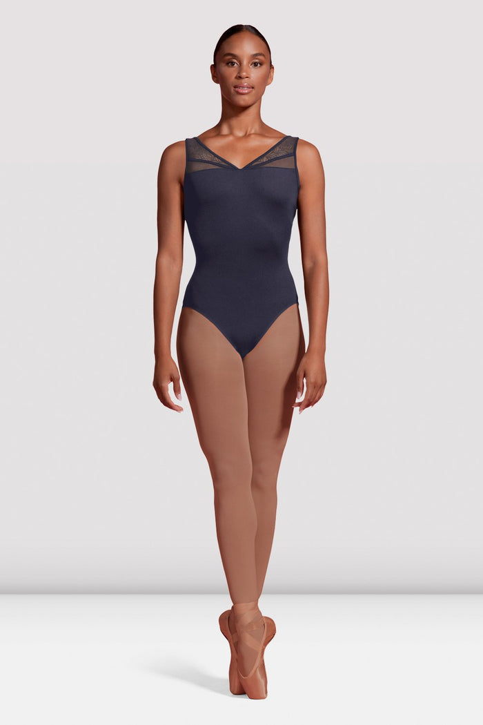 Ladies Mirella Seville Mesh Panelled Low Back Tank Leotard