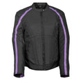 Ladies Studs & Wings Jkt Bk-Pp: Features:

Women’s Textile Jacket with Stud &amp; Wings Detailing
1300D Nylon Material Full S