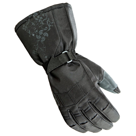 Ladies Sub Zero Gloves: Description
Featuring a weather proof construction and a longer gauntlet, Joe Rocket’s Women’s Sub-Ze