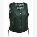 Ladies Vest WBK-WH-Plaid: Features:

Ladies Vest White and Black Plaid
Ladies Premium Leather Vest With Black Flannel Liner
I