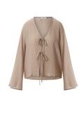 Blouses APLA Lamda Crinkled Loose Top Beige Apoella