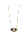 Necklaces ASTRA Large Oval Evil Eye Necklace Gold-Navy-White O/S Apoella