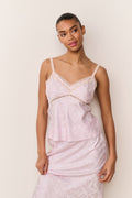 Lirena Silk-Blend Bow Jacquard Top