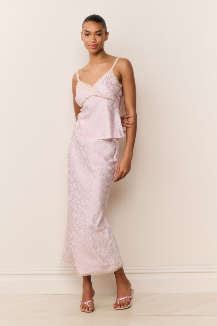 Lirena Silk-Blend Bow Jacquard Top