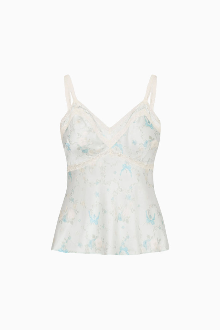 Lirena Silk-Blend Floral Top
