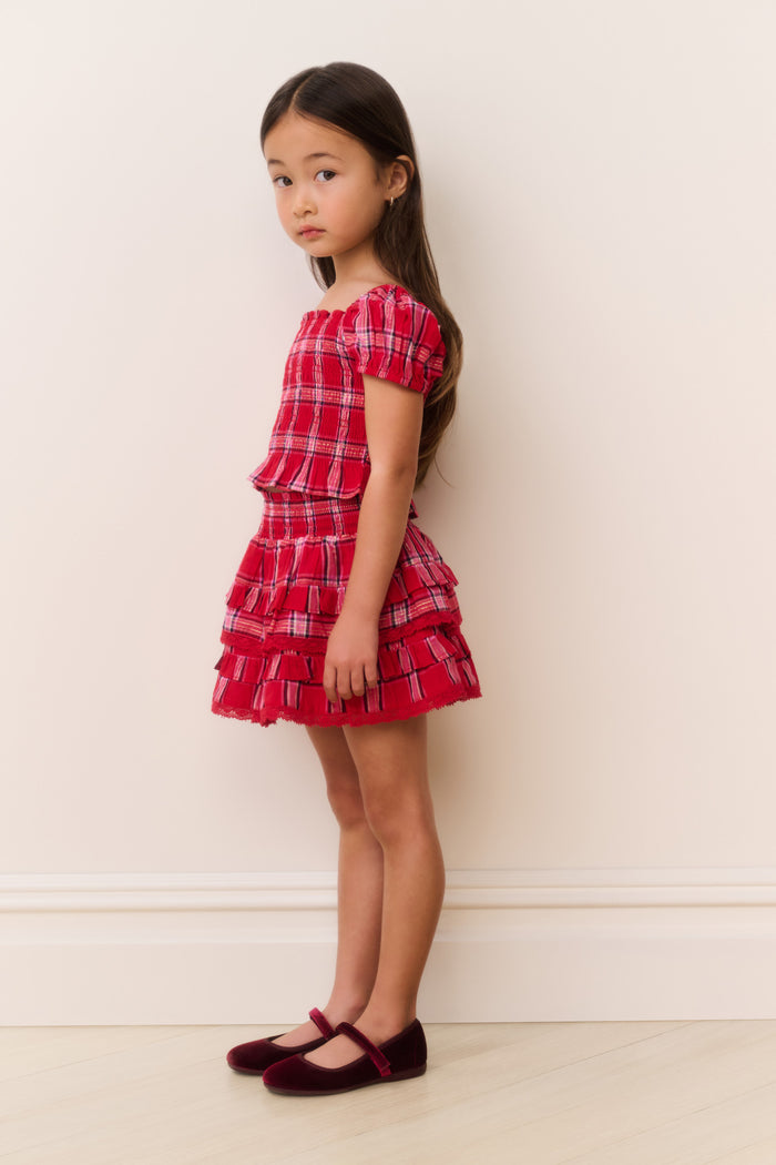 Little Girls Fabielle Tartan Top