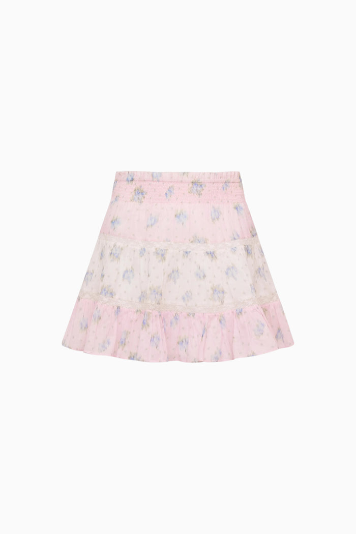 Little Girls Raf Mixed Print Skirt