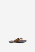 Lizard Print C Logo Flip Flops
