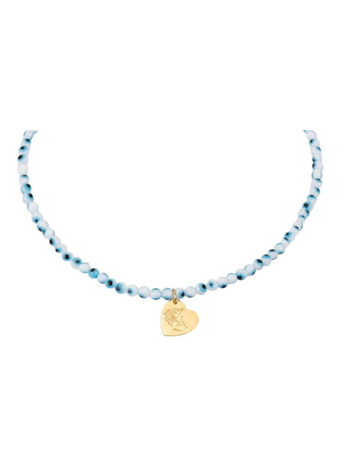 Necklaces Antonia Karra Love Greece Evil Eye Necklace Millefiori Gold Plated O/S Apoella