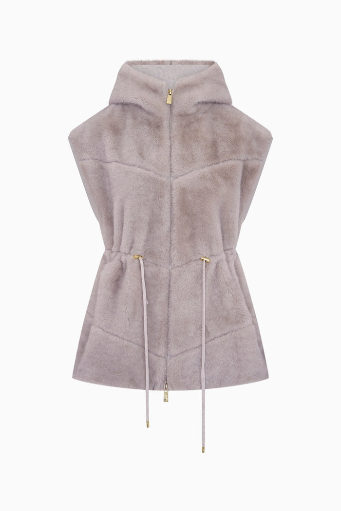LoveShackFancy x MAX&MOI Valora Faux Fur Vest
