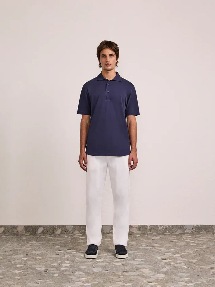 T-shirts Frescobol Carioca Luca Pique Polo Midnight Blue Apoella