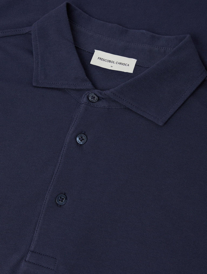 T-shirts Frescobol Carioca Luca Pique Polo Midnight Blue Apoella