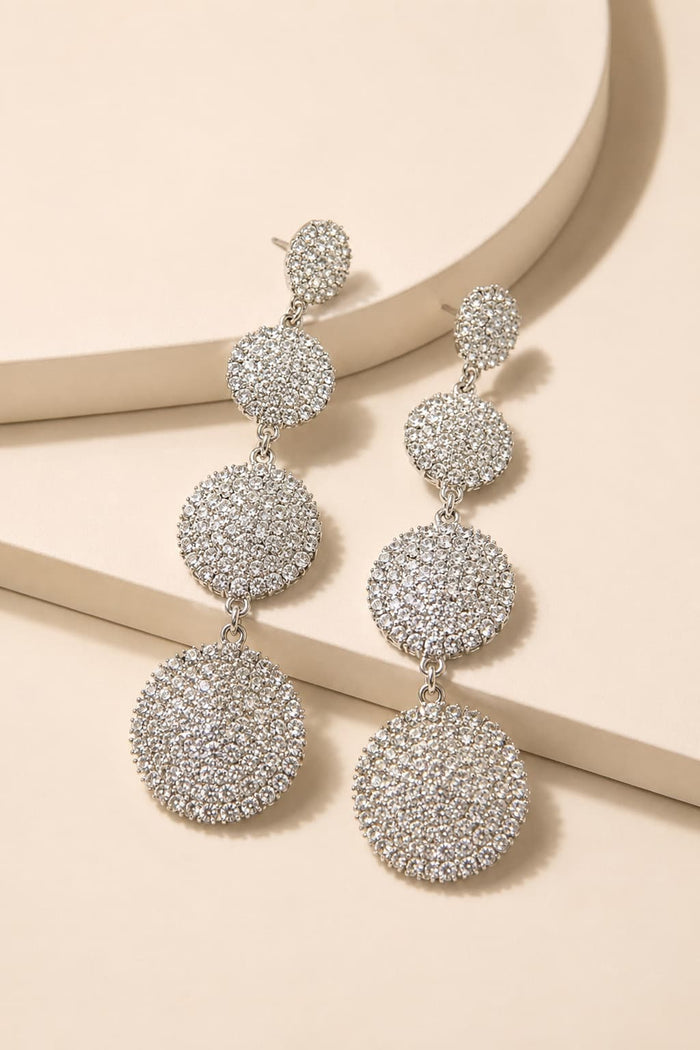 Luxurious Rhinestone Drop Earrings 611246765319 - COCOMELODY