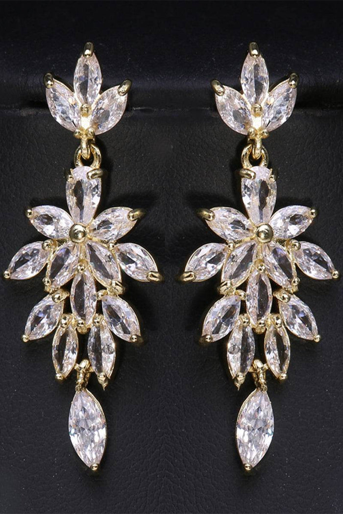 Luxurious Rhinestone Drop Earrings 693880171426 - COCOMELODY
