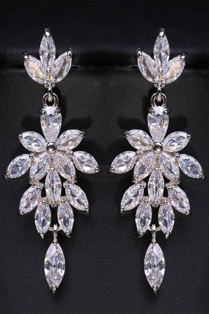 Luxurious Rhinestone Drop Earrings 693880171426 - COCOMELODY