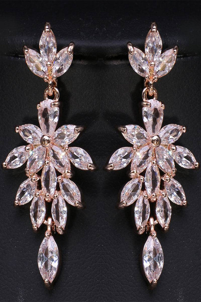 Luxurious Rhinestone Drop Earrings 693880171426 - COCOMELODY
