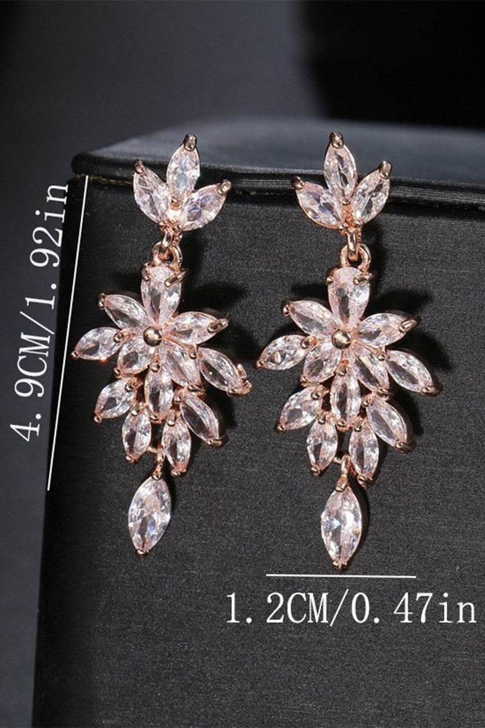 Luxurious Rhinestone Drop Earrings 693880171426 - COCOMELODY