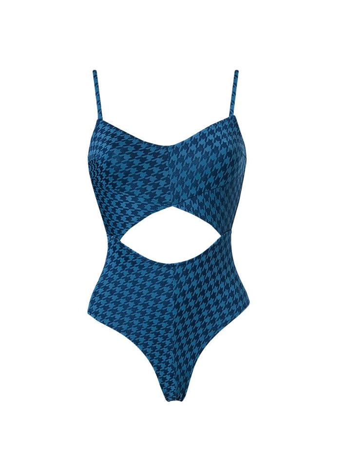 One-Piece Stefania Frangista Lynx Cut Out One Piece Sapphire Apoella