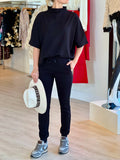 Ma126 Mantra Black Skinny Fleece Jogger