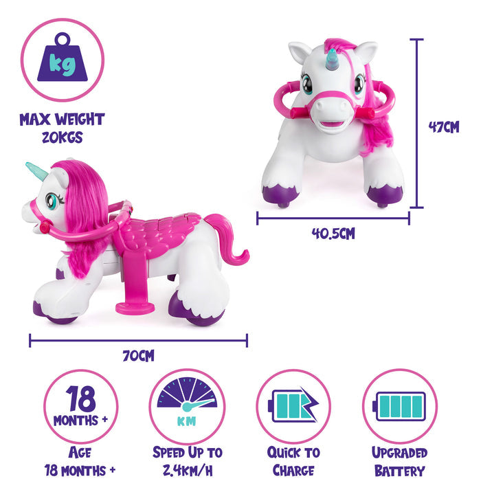 unicorn electric ride on for girls