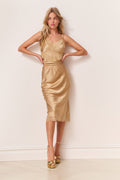 Malina Silk Midi Skirt
