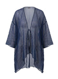 Jacket Daphne Valente Marine Chiffon Jacket Navy O/S / Navy Apoella