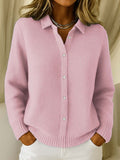 Marisse - Blush Pink Knit Button-Up Cardigan