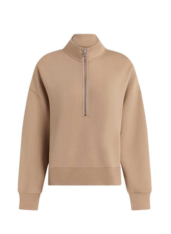 Sweater Varley Mavis Mock Neck Sweater Light Taupe Apoella