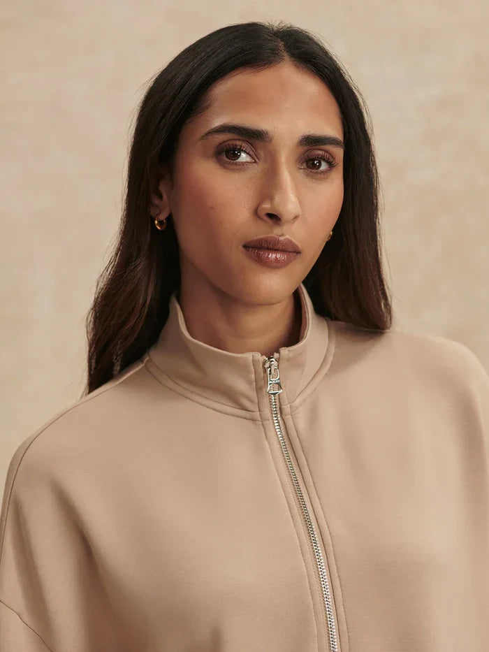 Sweater Varley Mavis Mock Neck Sweater Light Taupe Apoella