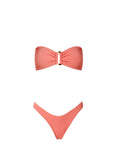 Bikini Stefania Frangista Melita Bandeau Bikini Curly Peach Apoella