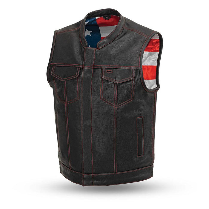 Men's Born Free Vest Red Stitching: Features:

1