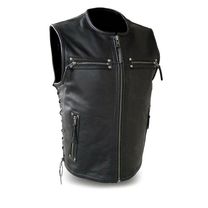 Men's Brawler Vest: Brawler - Men's Leather Motorcycle Vest
PRODUCT OVERVIEW:
Elevate your riding gear with the Brawler, a un