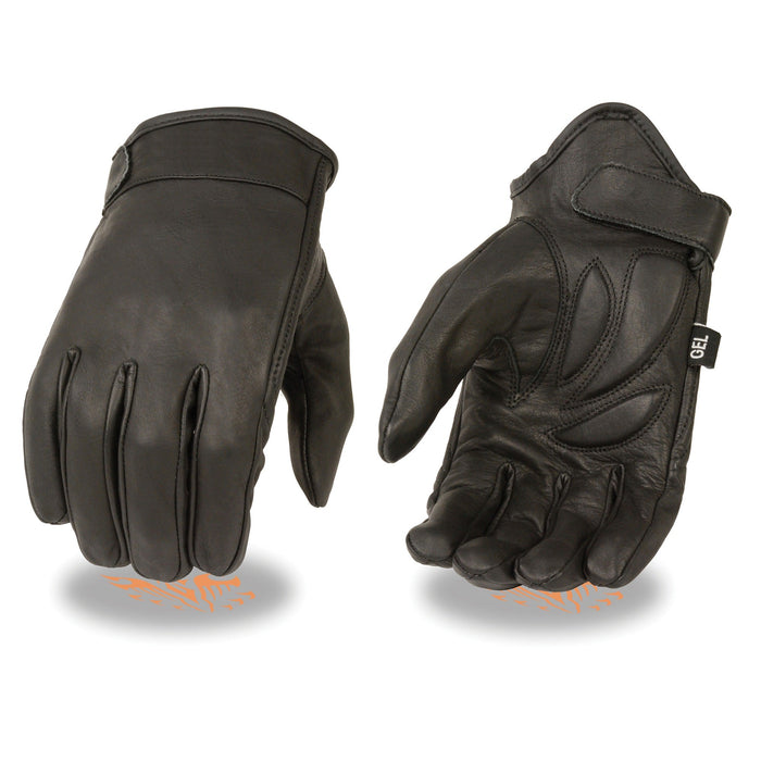 Men's Cruising Glove: Features:

Super clean light lined glove with gel palm
Adjustable Velcro wrist strap
Side stretch for o