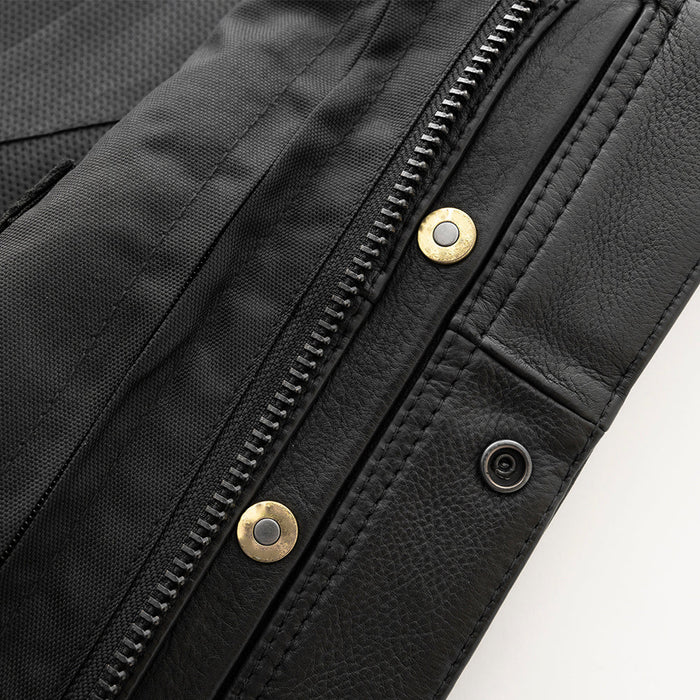 Men's Hotshot Vest: Take on the road with confidence in our Men's Hotshot Leather Vest