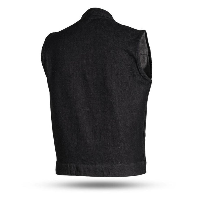 Men's Kershaw Raw Denim Vest: Experience the thrill of the open road like never before with our Kershaw Men's Motorcycle Deni