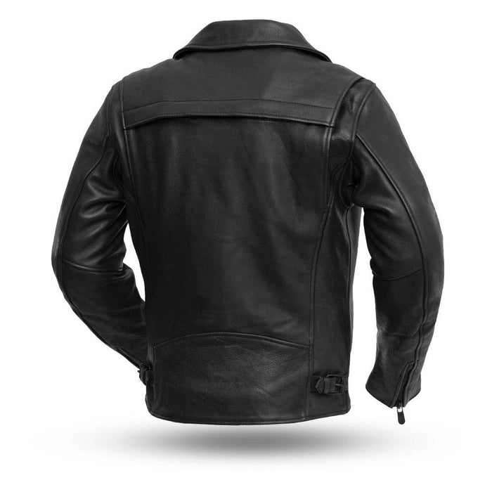 Additional view of the Eagle Leather Men's Night Rider jacket showing the action back and upper back vent