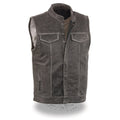 Men's Open Neck Club Style Vest: Features:

Men’s Distressed Grey Open Neck Snap/Zip Front Club Style Vest
Premium Milled Dis