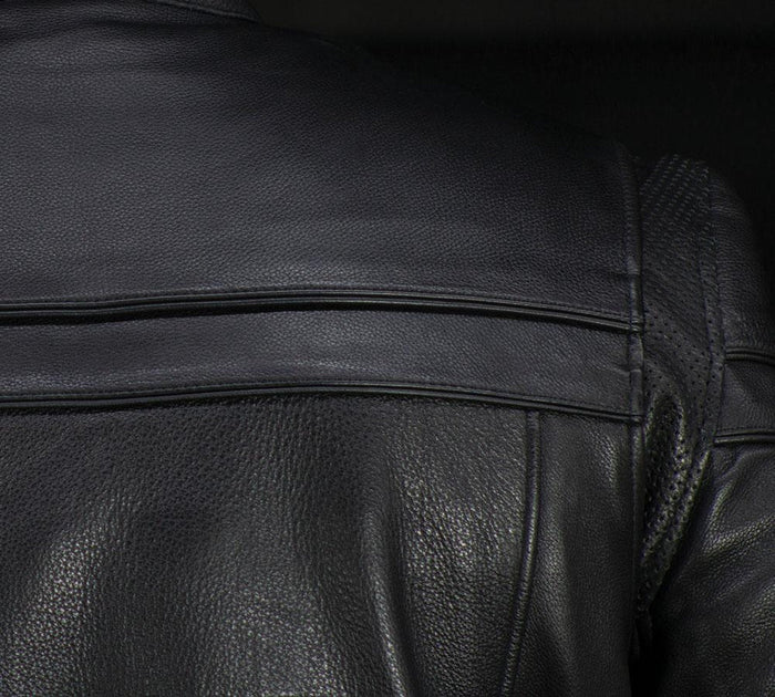 Eagle Leather Premium Maverick perforated action-back leather detail with no body visible